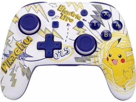 Comando Switch PowerA Nano Wireless - Pikachu School Days Fashion