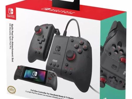 Comando Switch Hori Split Pad Pro com suporte - Preto Fashion