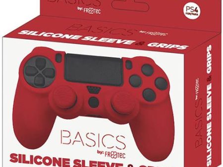 Pack Capa Silicone + Grips Vermelhos PS4 Online Hot Sale