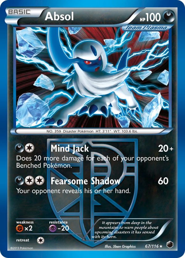 Absol (67 116) (Moltres Legendary Battle Deck) (Theme Deck Exclusive) [Black & White: Plasma Freeze] Sale