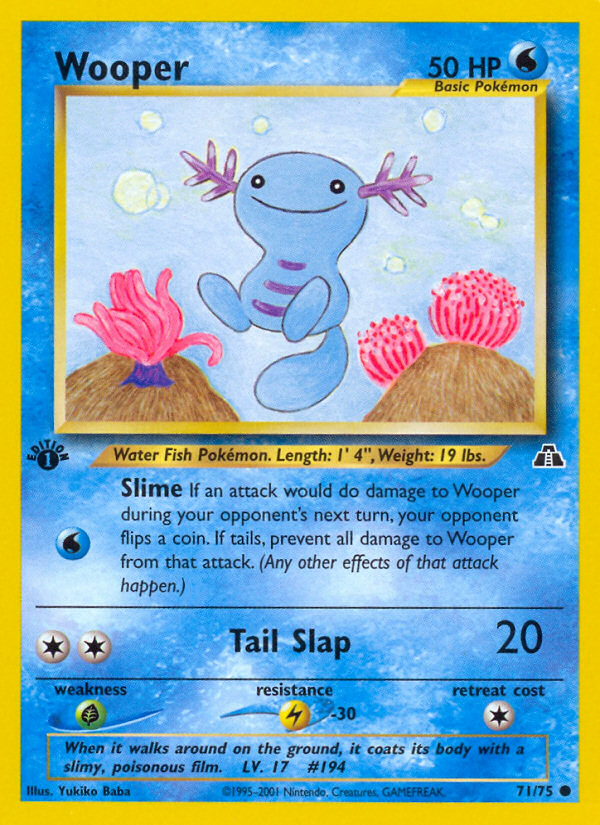 Wooper (71 75) [Neo Discovery 1st Edition] Online Hot Sale