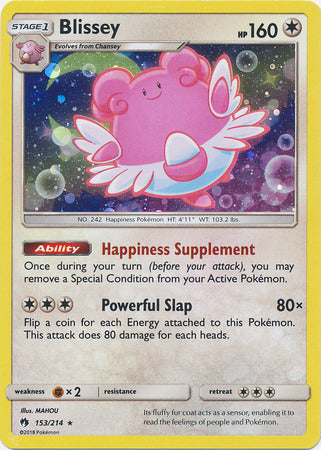 Blissey (153 214) (Cosmos Holo) [Sun & Moon: Lost Thunder] For Discount