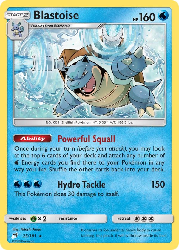 Blastoise (25 181) (Theme Deck Exclusive) [Sun & Moon: Team Up] Online Hot Sale