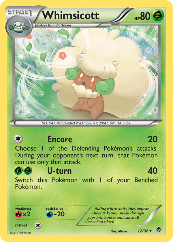 Whimsicott (12 98) [Black & White: Emerging Powers] Hot on Sale