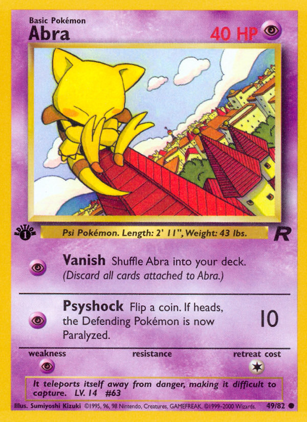 Abra (49 82) [Team Rocket 1st Edition] For Sale