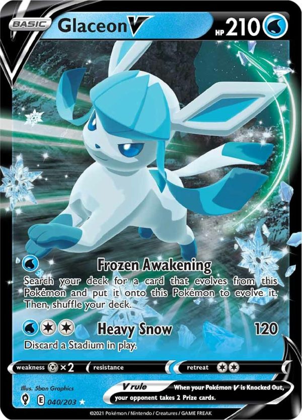 Glaceon V (040 203) [Sword & Shield: Evolving Skies] Supply