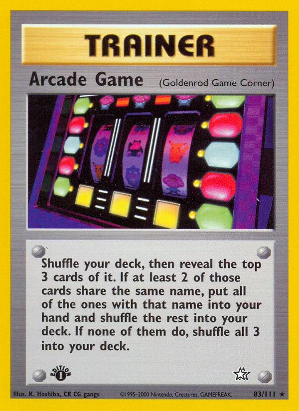 Arcade Game (83 111) [Neo Genesis 1st Edition] Online Sale