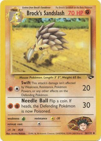 Brock s Sandslash (36 132) [Gym Challenge Unlimited] For Cheap