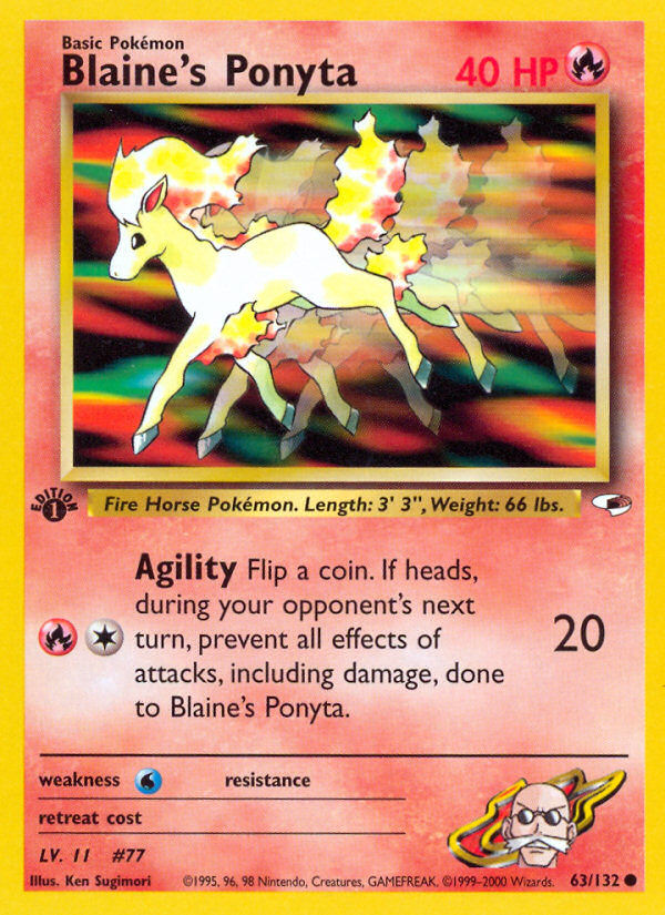 Blaine s Ponyta (63 132) [Gym Heroes 1st Edition] For Sale