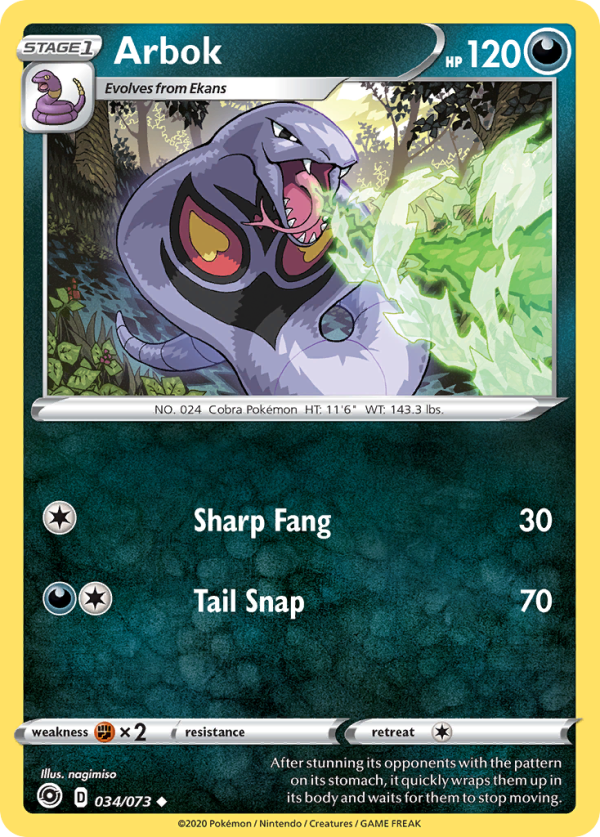 Arbok (034 073) [Sword & Shield: Champion s Path] Online now