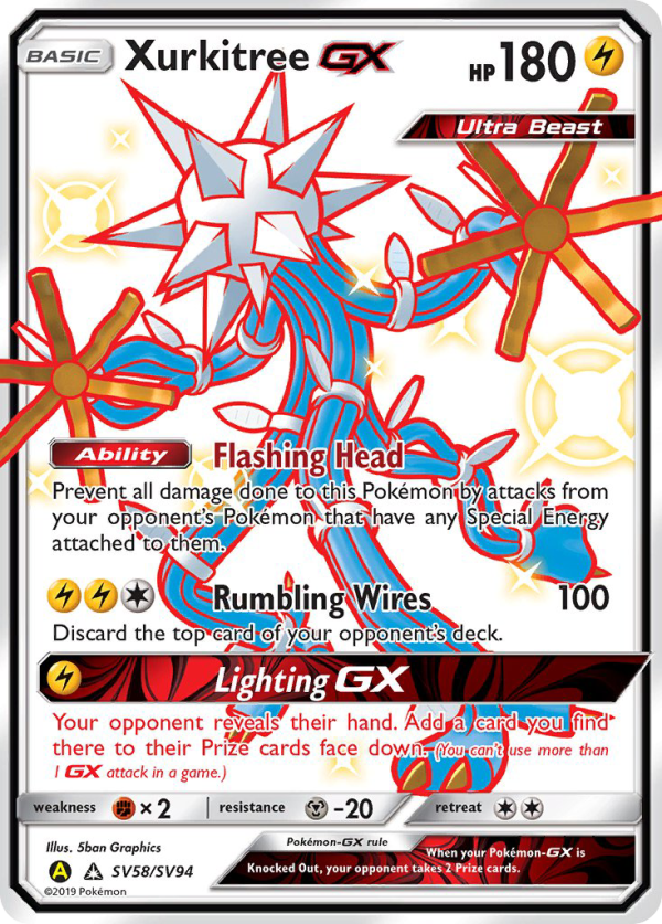 Xurkitree GX (SV58 SV94) [Sun & Moon: Hidden Fates - Shiny Vault] on Sale