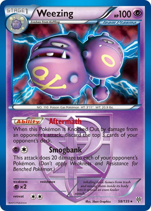 Weezing (58 135) (Theme Deck Exclusive) [Black & White: Plasma Storm] Discount