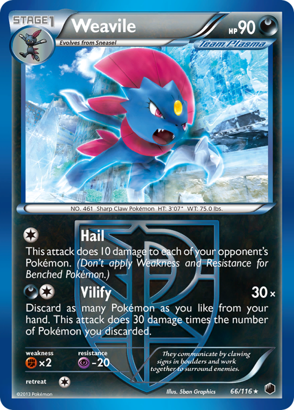 Weavile (66 116) [Black & White: Plasma Freeze] Hot on Sale