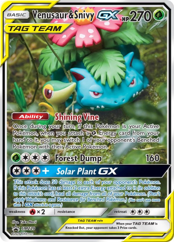 Venusaur & Snivy GX (SM229) [Sun & Moon: Black Star Promos] Sale