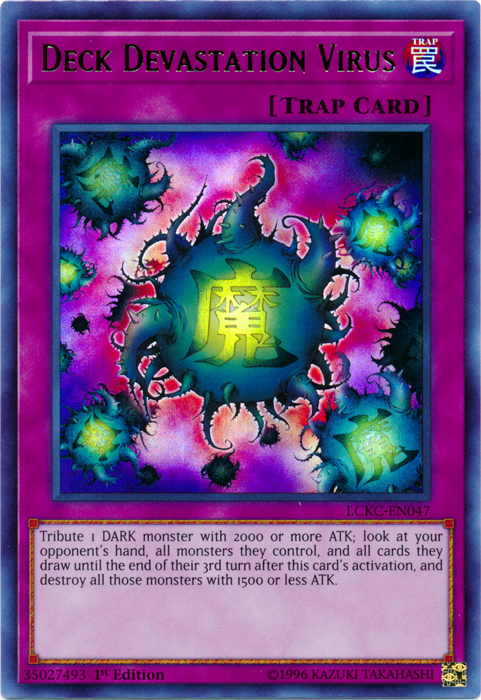 Deck Devastation Virus [LCKC-EN047] Ultra Rare For Cheap