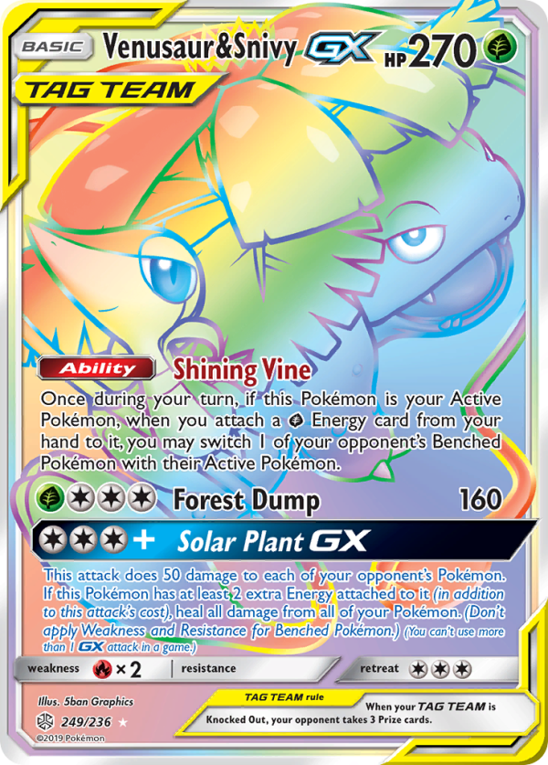 Venusaur & Snivy GX (249 236) [Sun & Moon: Cosmic Eclipse] Online Sale