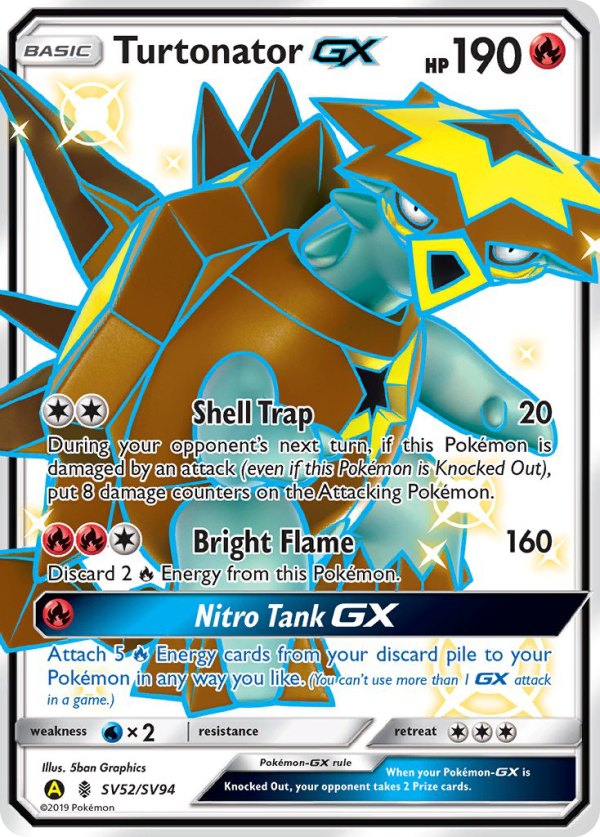 Turtonator GX (SV52 SV94) [Sun & Moon: Hidden Fates - Shiny Vault] Supply