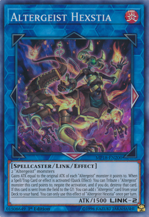 Altergeist Hexstia [MP18-EN200] Super Rare For Sale