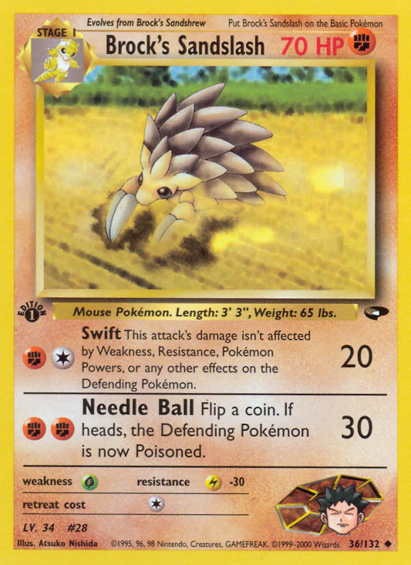 Brock s Sandslash (36 132) [Gym Challenge 1st Edition] Supply