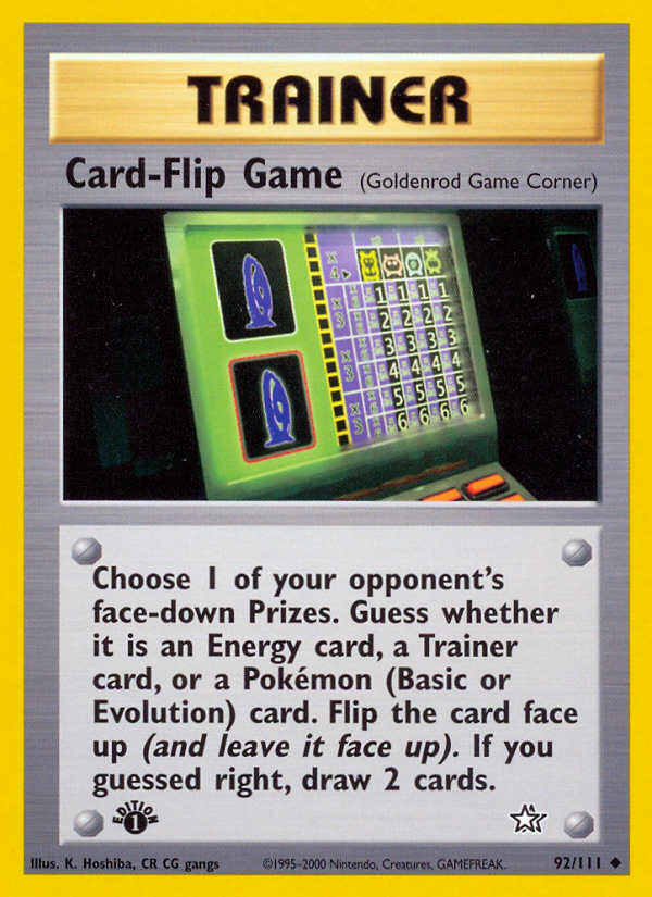 Card-Flip Game (92 111) [Neo Genesis 1st Edition] Hot on Sale