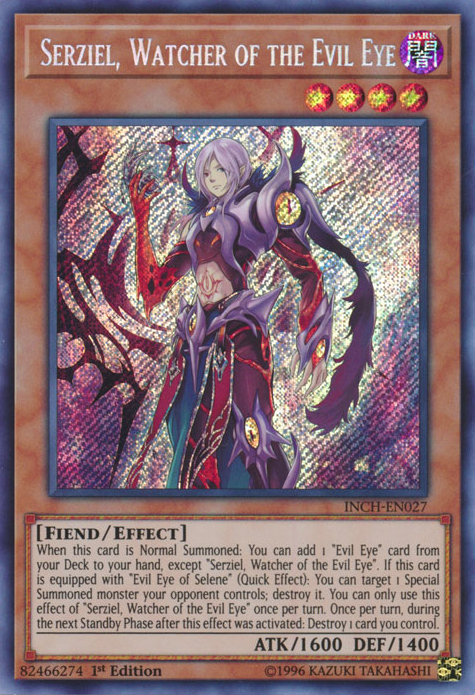 Serziel, Watcher of the Evil Eye [INCH-EN027] Secret Rare Hot on Sale