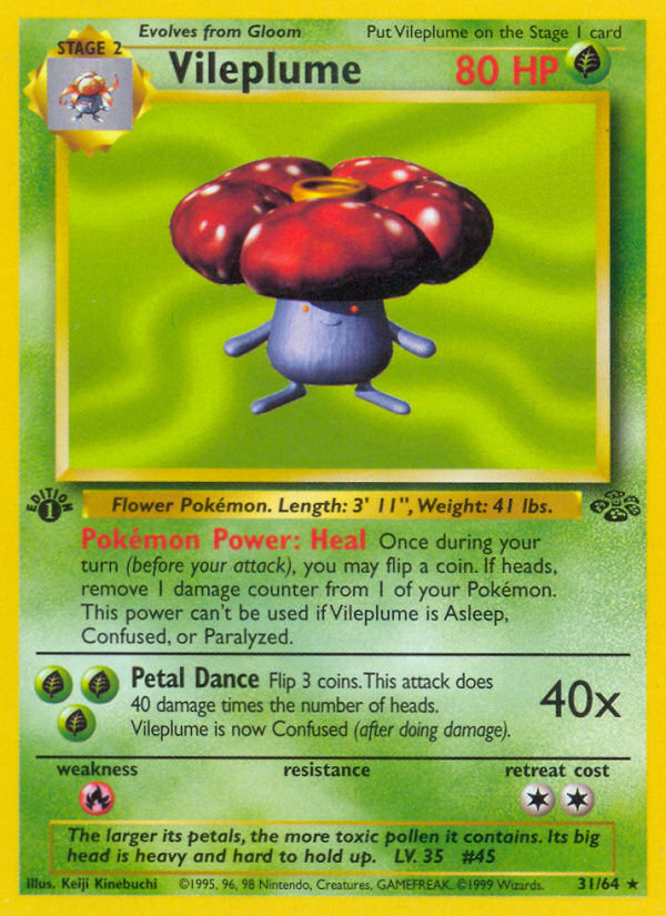 Vileplume (31 64) [Jungle 1st Edition] Hot on Sale