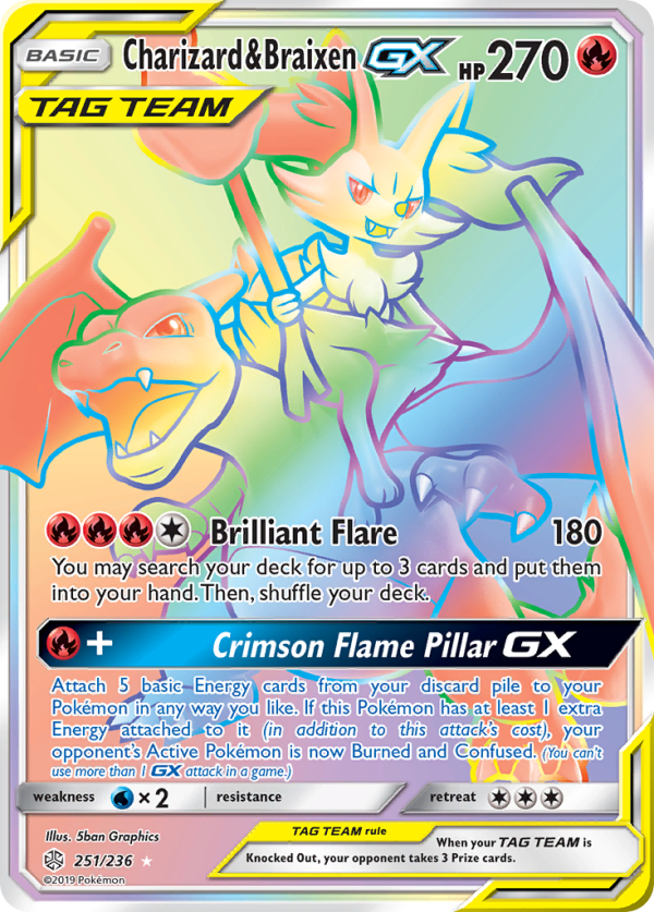 Charizard & Braixen GX (251 236) [Sun & Moon: Cosmic Eclipse] Discount