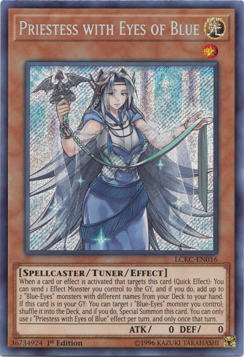 Priestess with Eyes of Blue [LCKC-EN016] Secret Rare Cheap