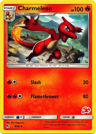 Charmeleon (8 68) (Charizard Stamp #51) [Battle Academy 2020] Online