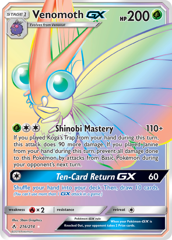 Venomoth GX (216 214) [Sun & Moon: Unbroken Bonds] For Cheap