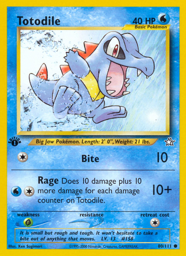 Totodile (80 111) [Neo Genesis 1st Edition] Online Hot Sale