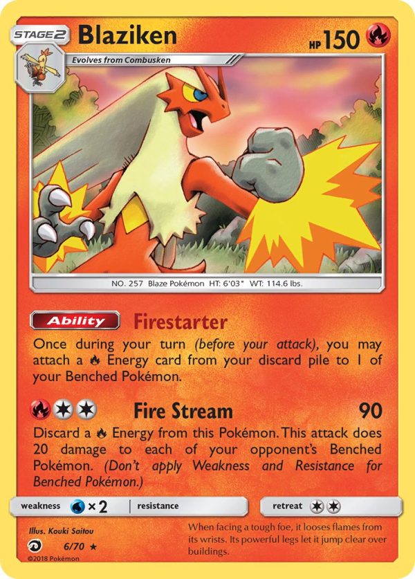 Blaziken (6 70) (Theme Deck Exclusive) [Sun & Moon: Dragon Majesty] Hot on Sale