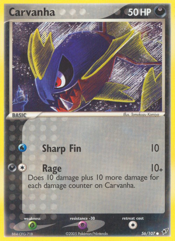 Carvanha (56 107) [EX: Deoxys] Hot on Sale