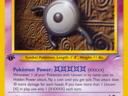 Unown [X] (30 105) [Neo Destiny 1st Edition] Hot on Sale