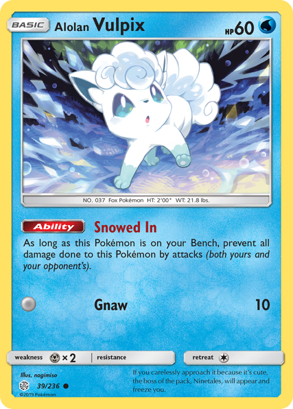 Alolan Vulpix (39 236) [Sun & Moon: Cosmic Eclipse] Online now