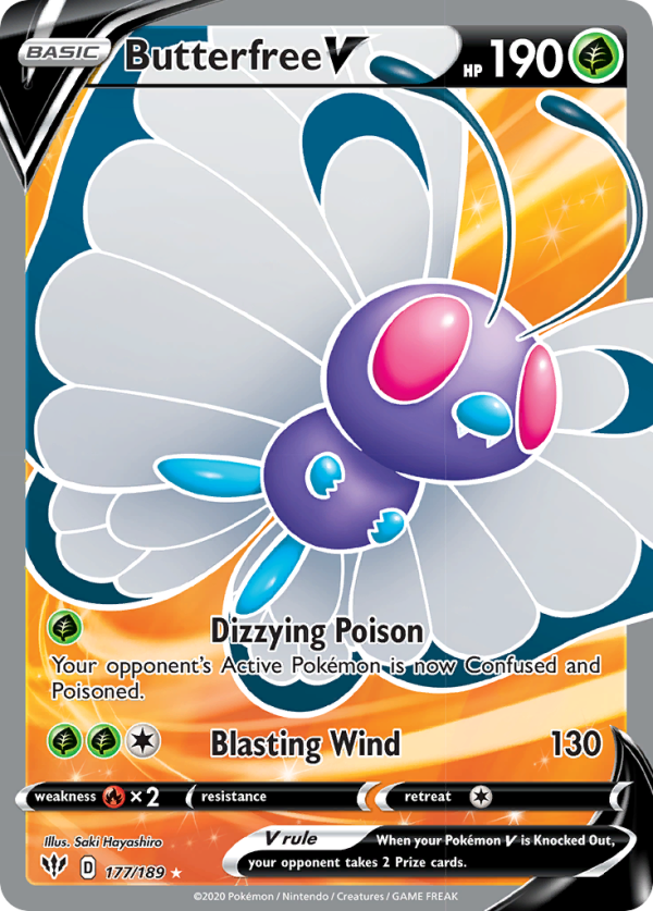 Butterfree V (177 189) [Sword & Shield: Darkness Ablaze] For Cheap